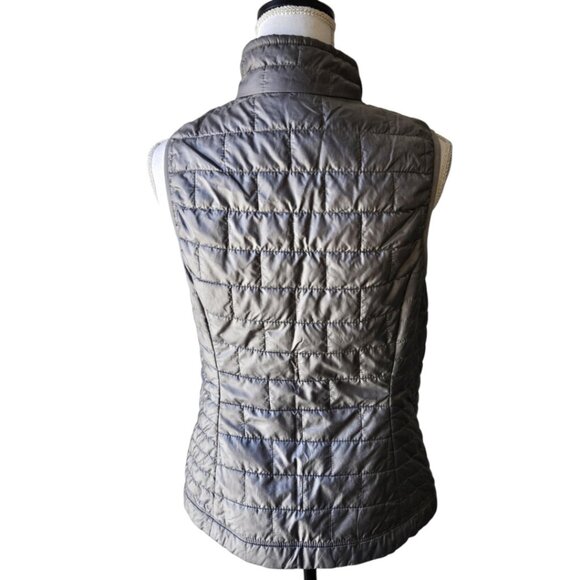 PATAGONIA Women's Size Small Nano Puff Lined Vest Primaloft Feather Grey Zip Up - Picture 6 of 12